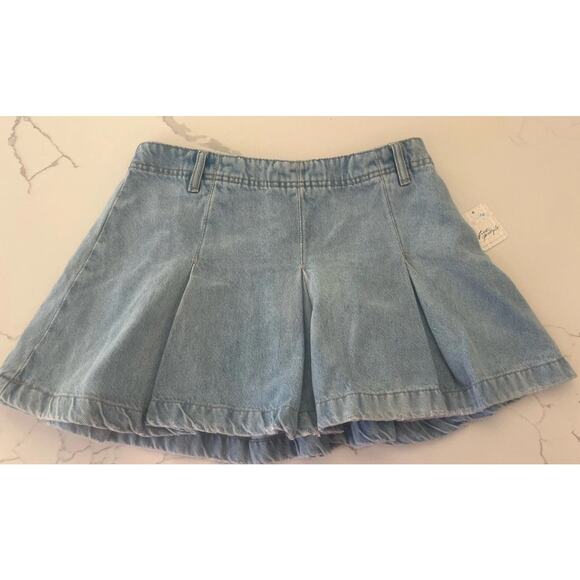 NWT Free People We The Free Madison Ave Denim Mini Skirt In Wild Child MSRP $78 - Picture 4 of 5